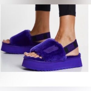 UGG 💜 Disco Slide Platform Sandals in Violet Night (Size US7/38) NIB